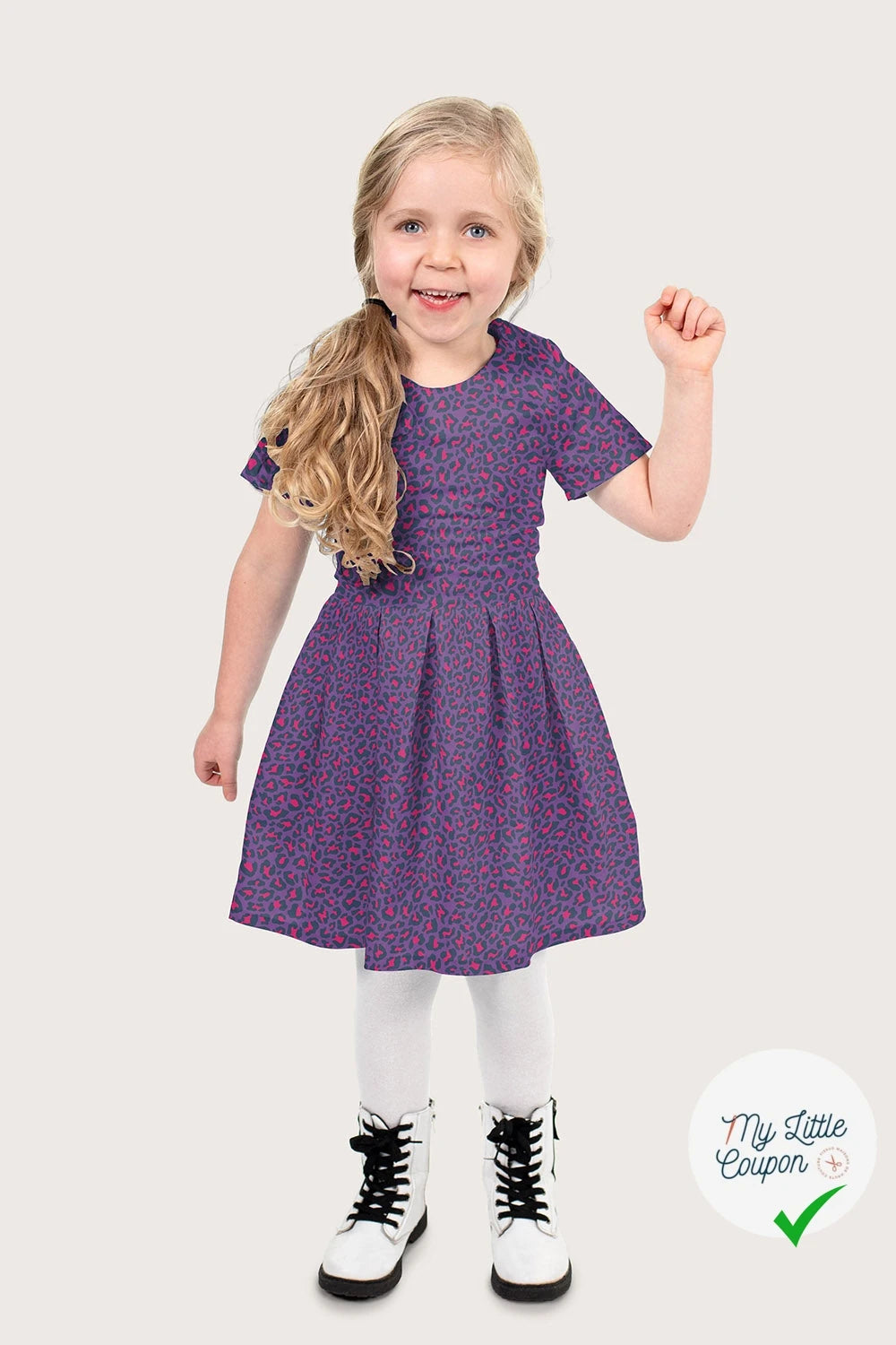 POPELINE DE COTON TISSU IMPRIMÉ PANTHER POURPRE - My Little Coupon