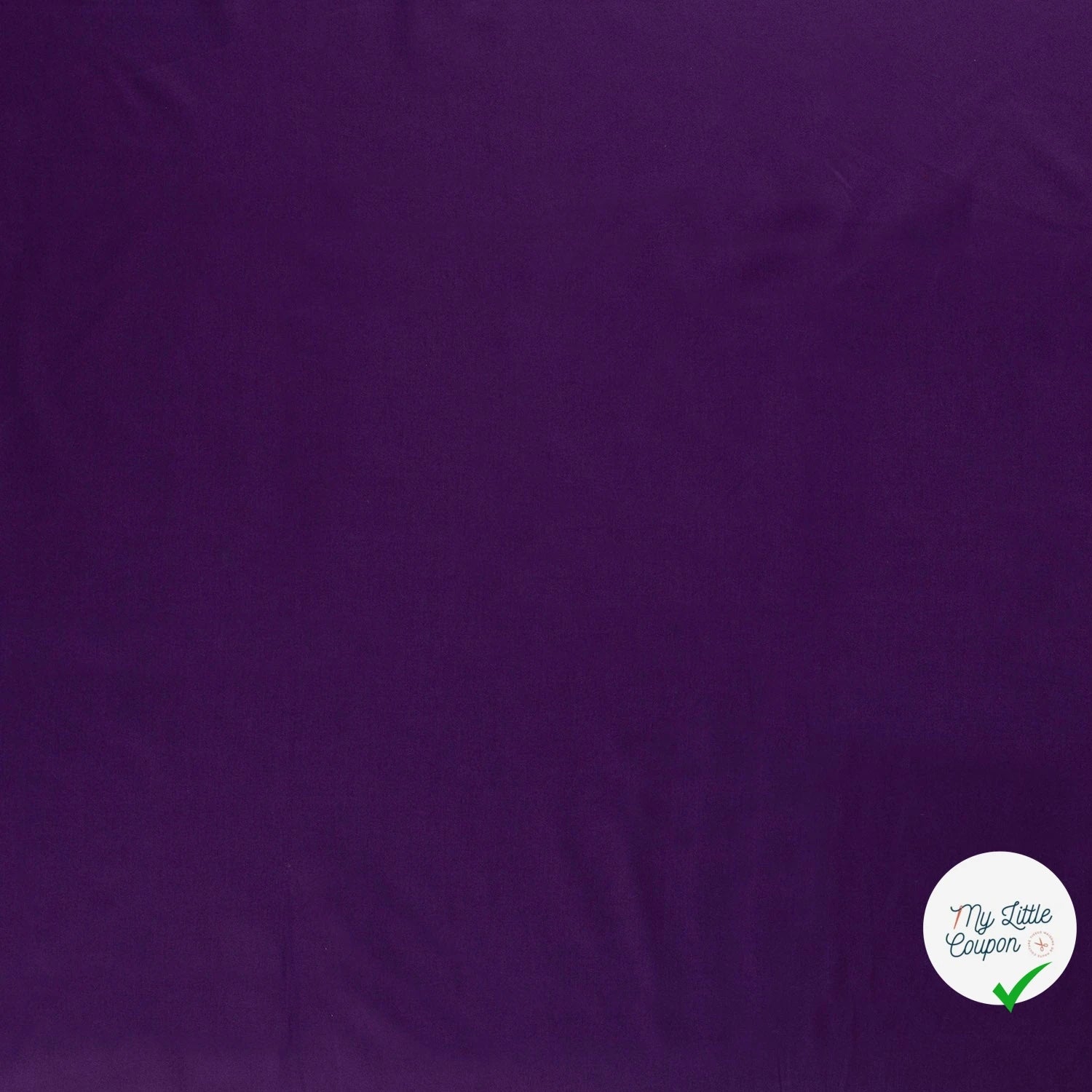 POPELINE DE COTON TISSU UNICOLORE AUBERGINE - My Little Coupon