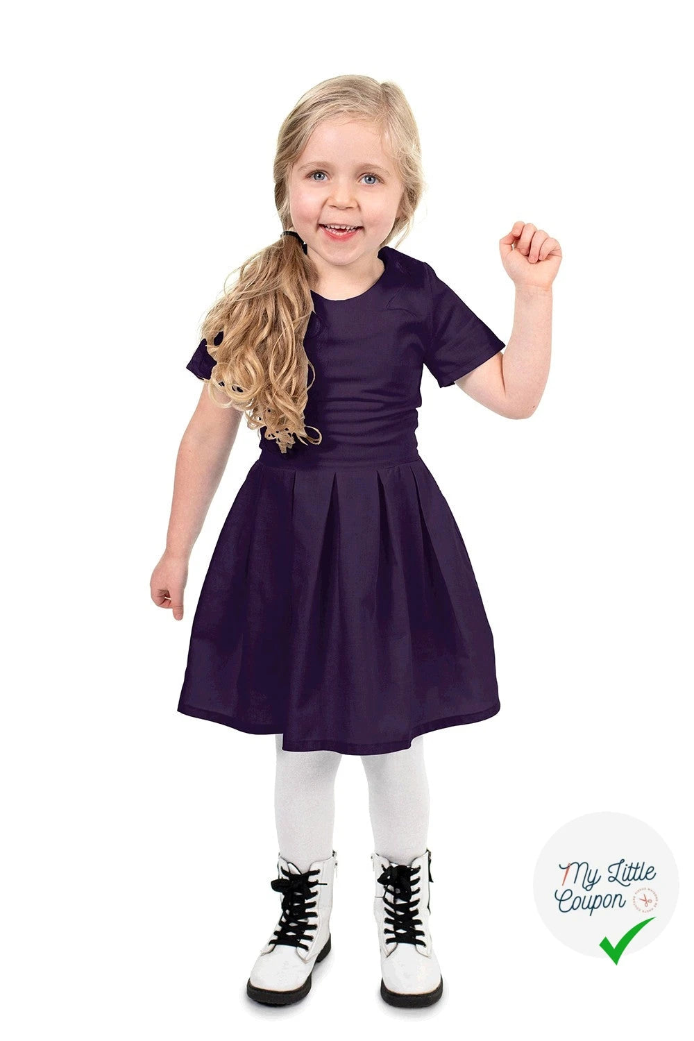 POPELINE DE COTON TISSU UNICOLORE AUBERGINE - My Little Coupon