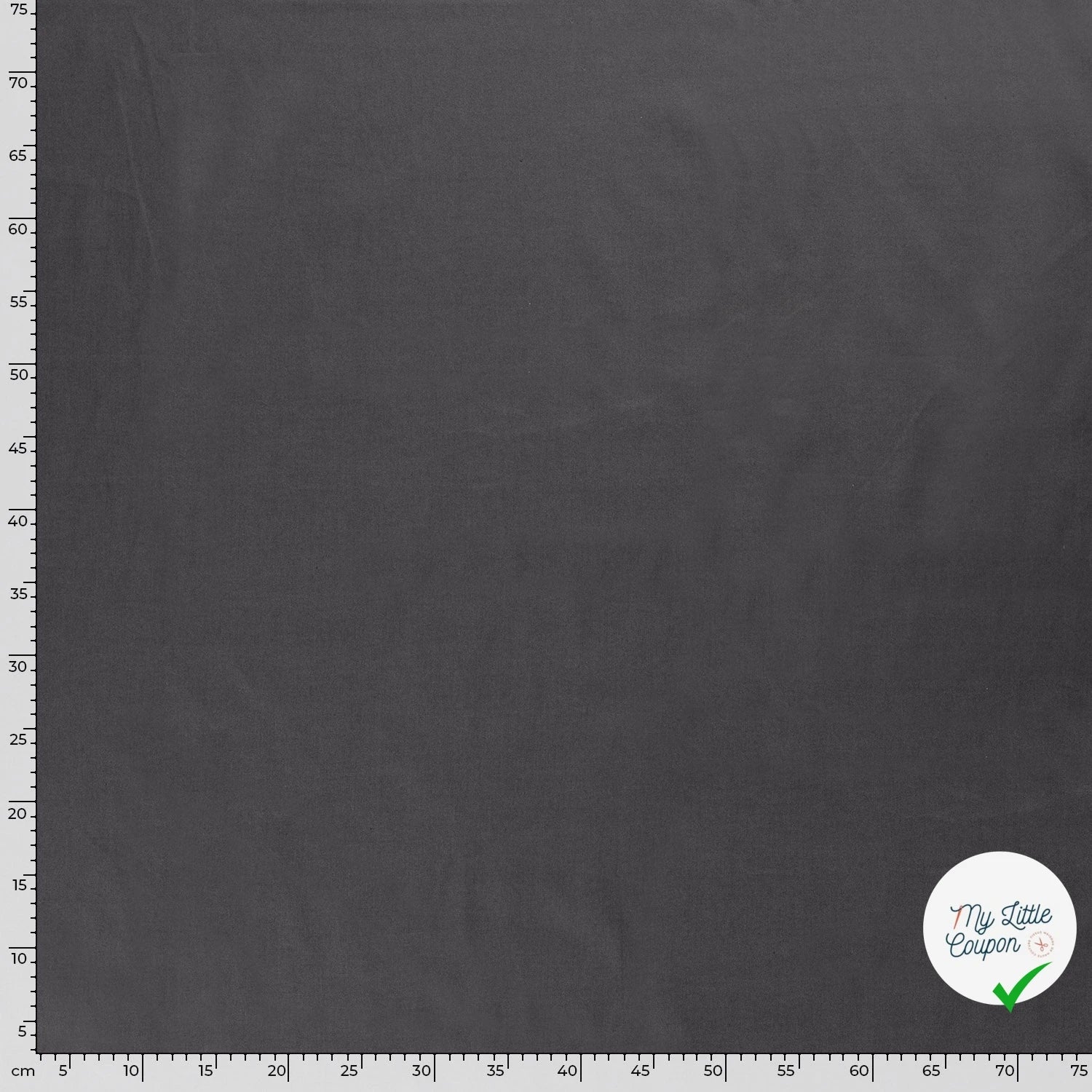 POPELINE DE COTON TISSU UNICOLORE GRIS FONCÉ - My Little Coupon