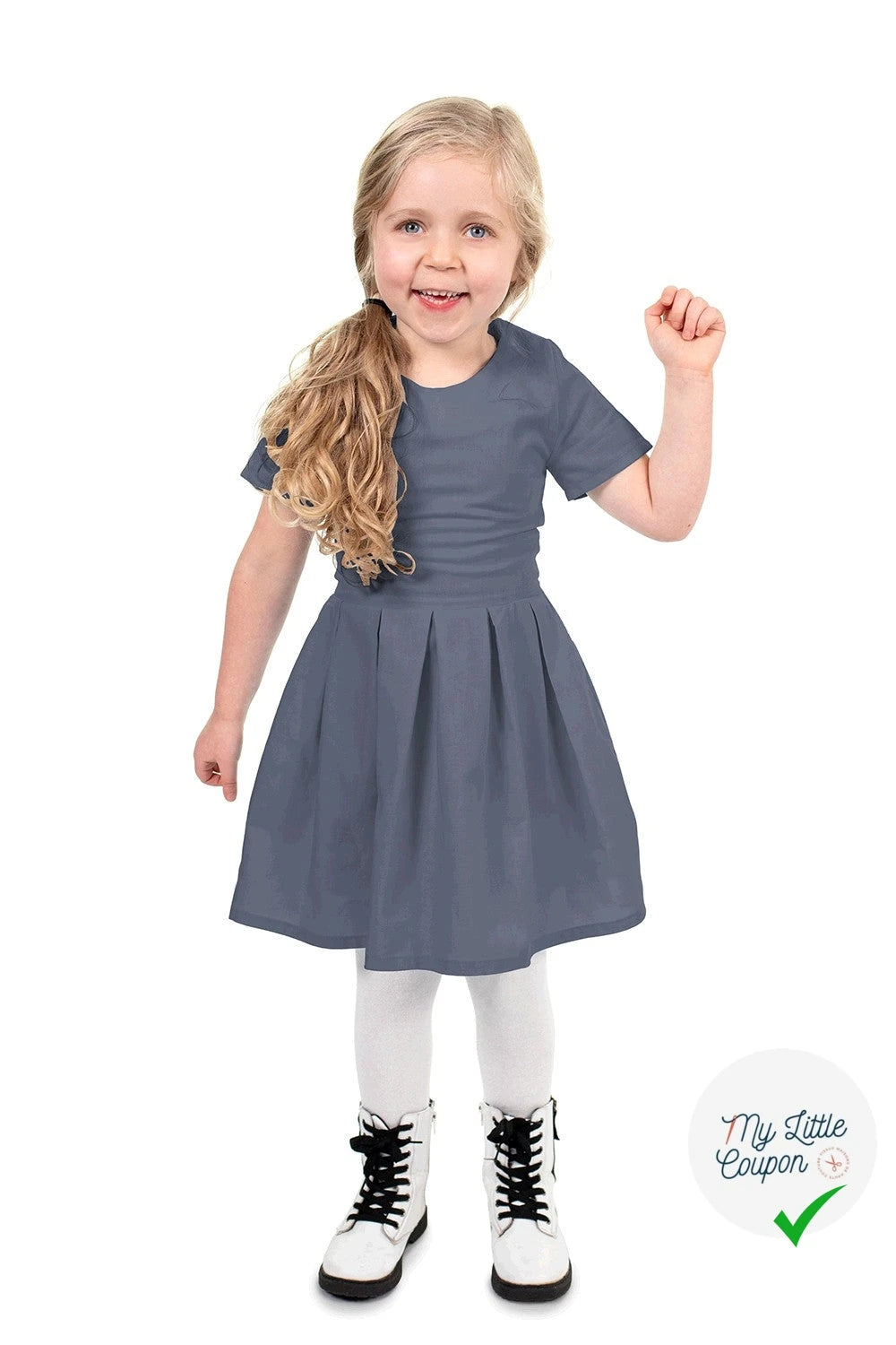 POPELINE DE COTON TISSU UNICOLORE GRIS FONCÉ - My Little Coupon