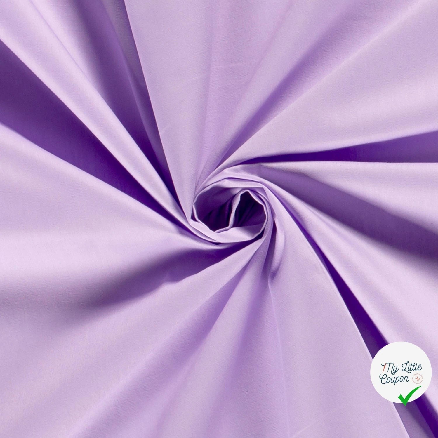 POPELINE DE COTON TISSU UNICOLORE LAVANDE - My Little Coupon