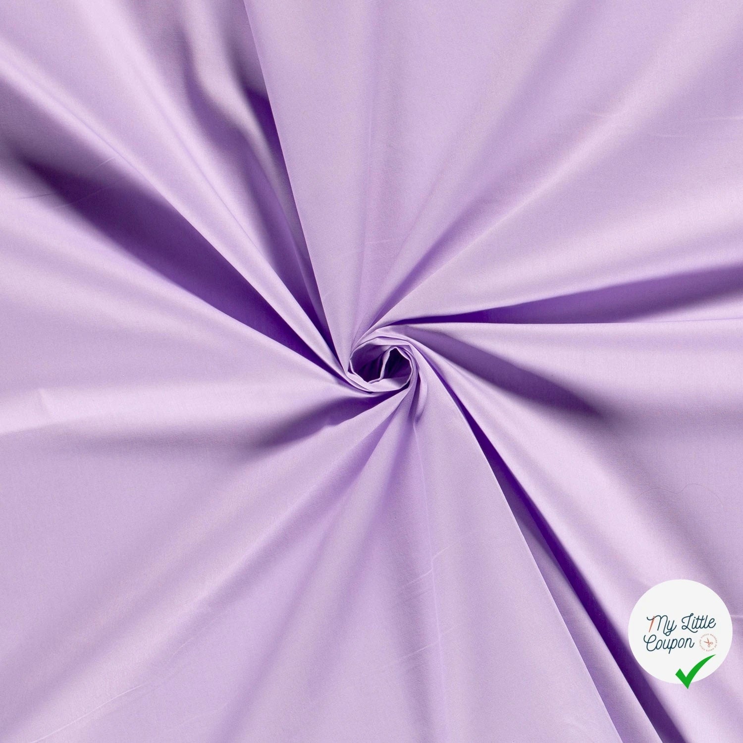 POPELINE DE COTON TISSU UNICOLORE LAVANDE - My Little Coupon
