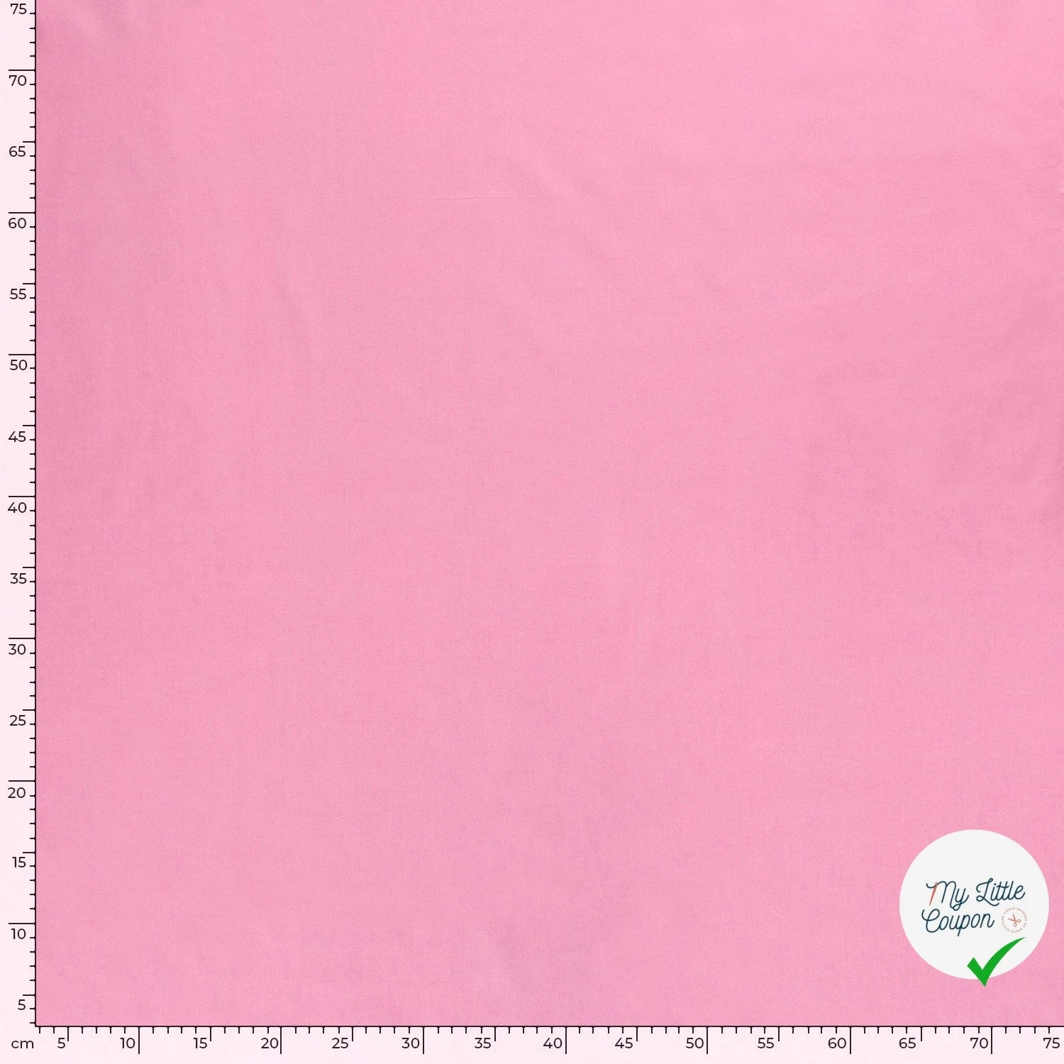 POPELINE DE COTON TISSU UNICOLORE ROSE - My Little Coupon