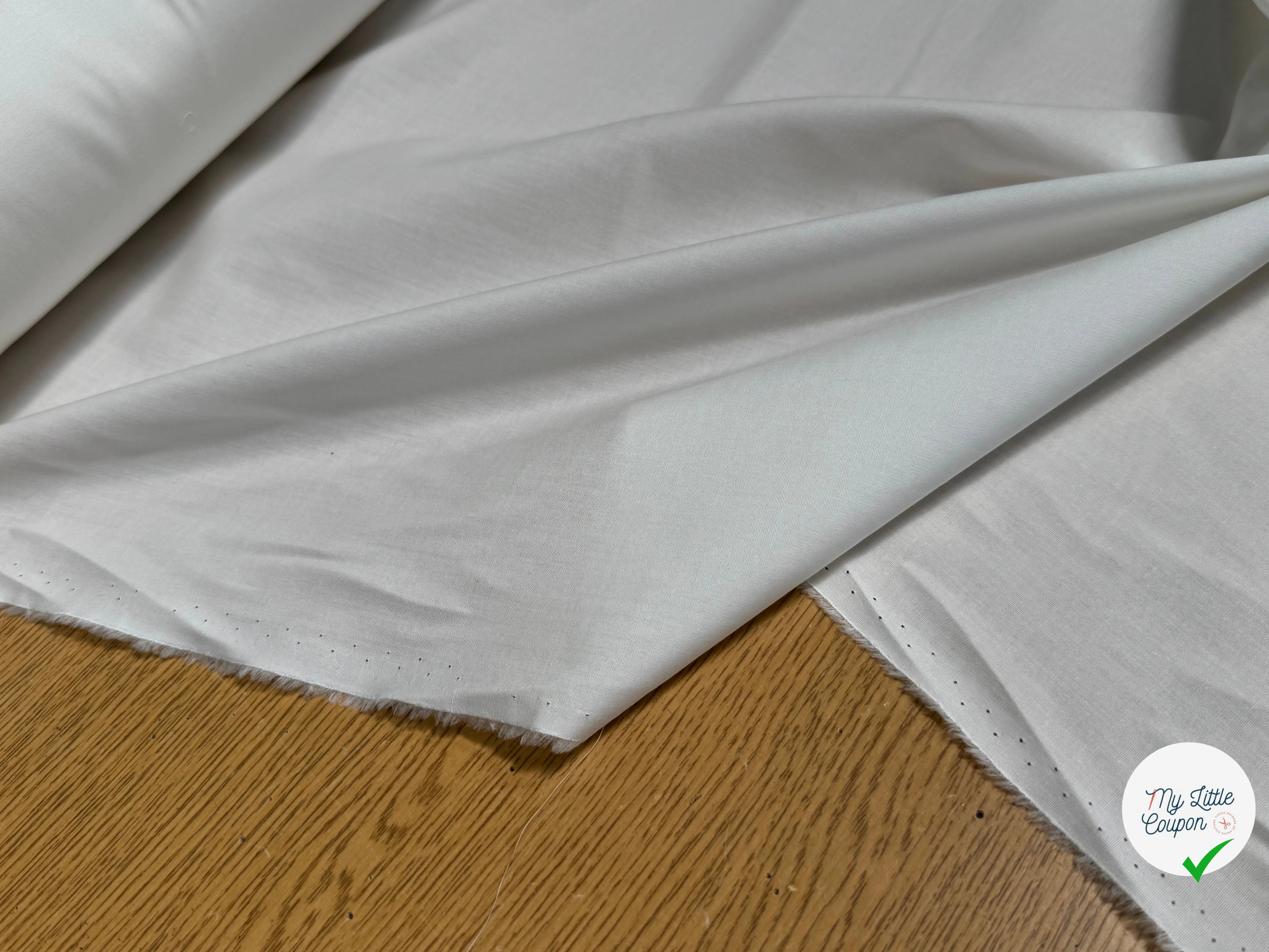 POPELINE DE COTON ULTRA PREMIUM BLANC CASSÉ - My Little Coupon