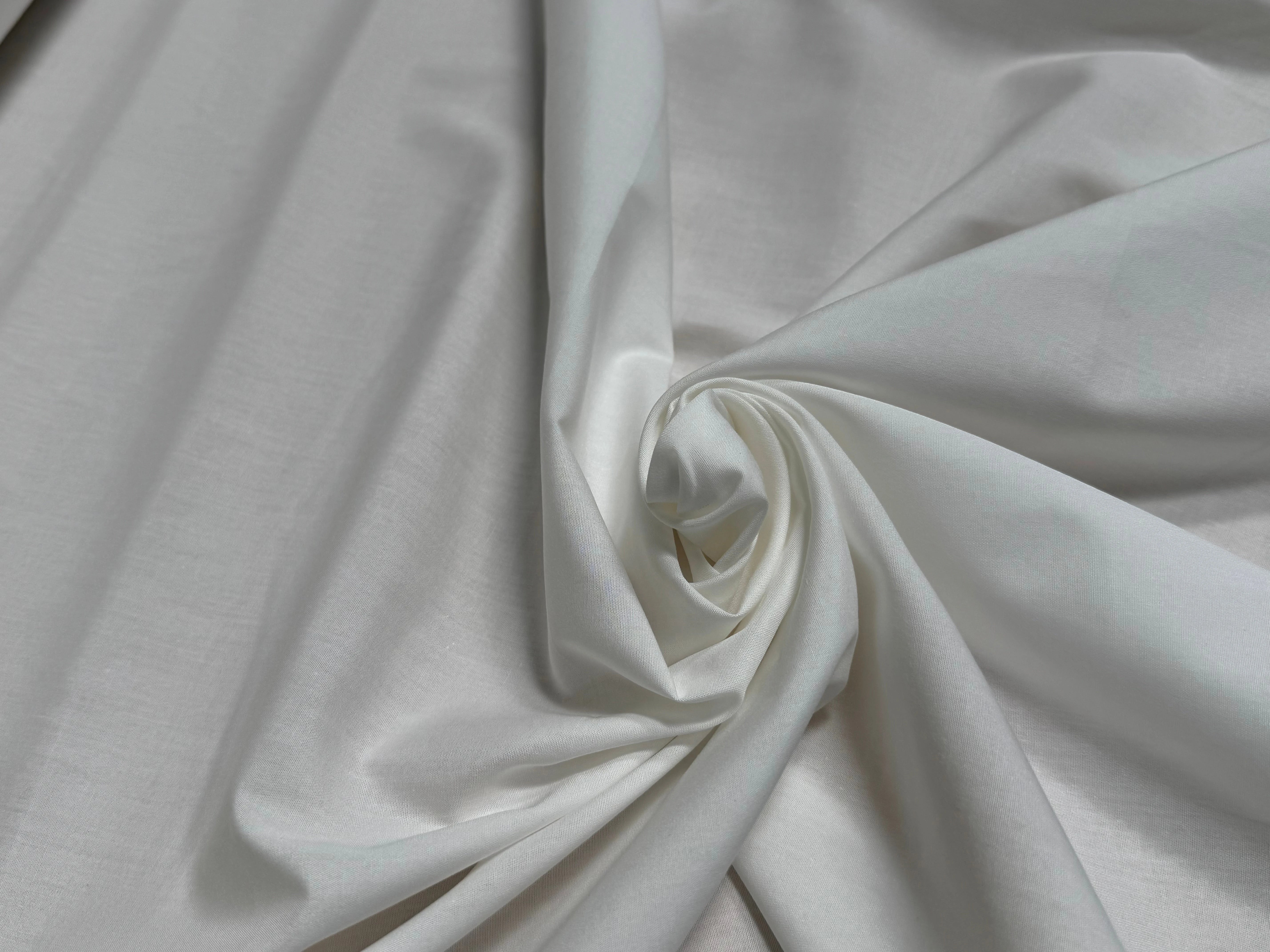 POPELINE DE COTON ULTRA PREMIUM BLANC CASSÉ - My Little Coupon