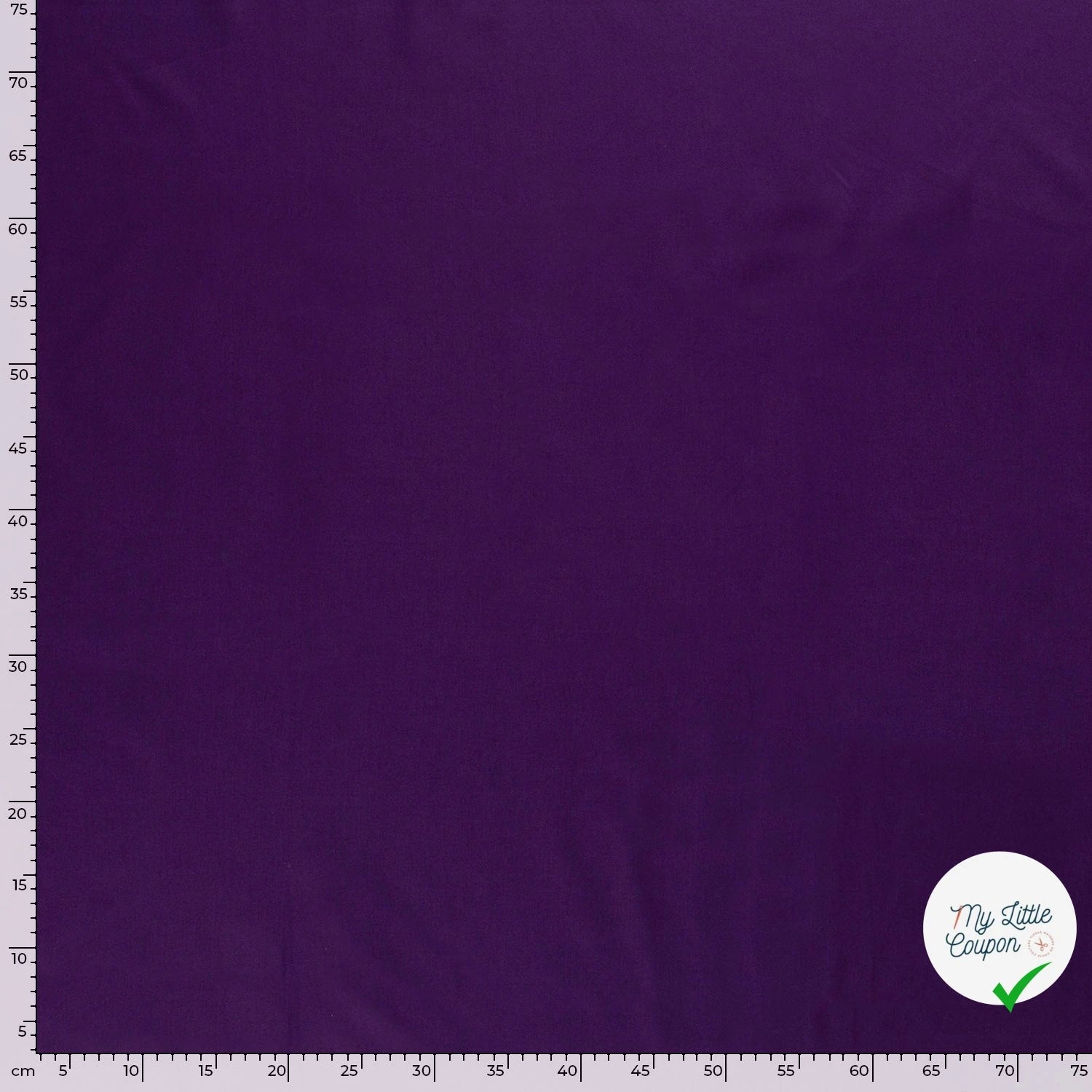 POPELINE DE COTON UNICOLORE AUBERGINE - My Little Coupon