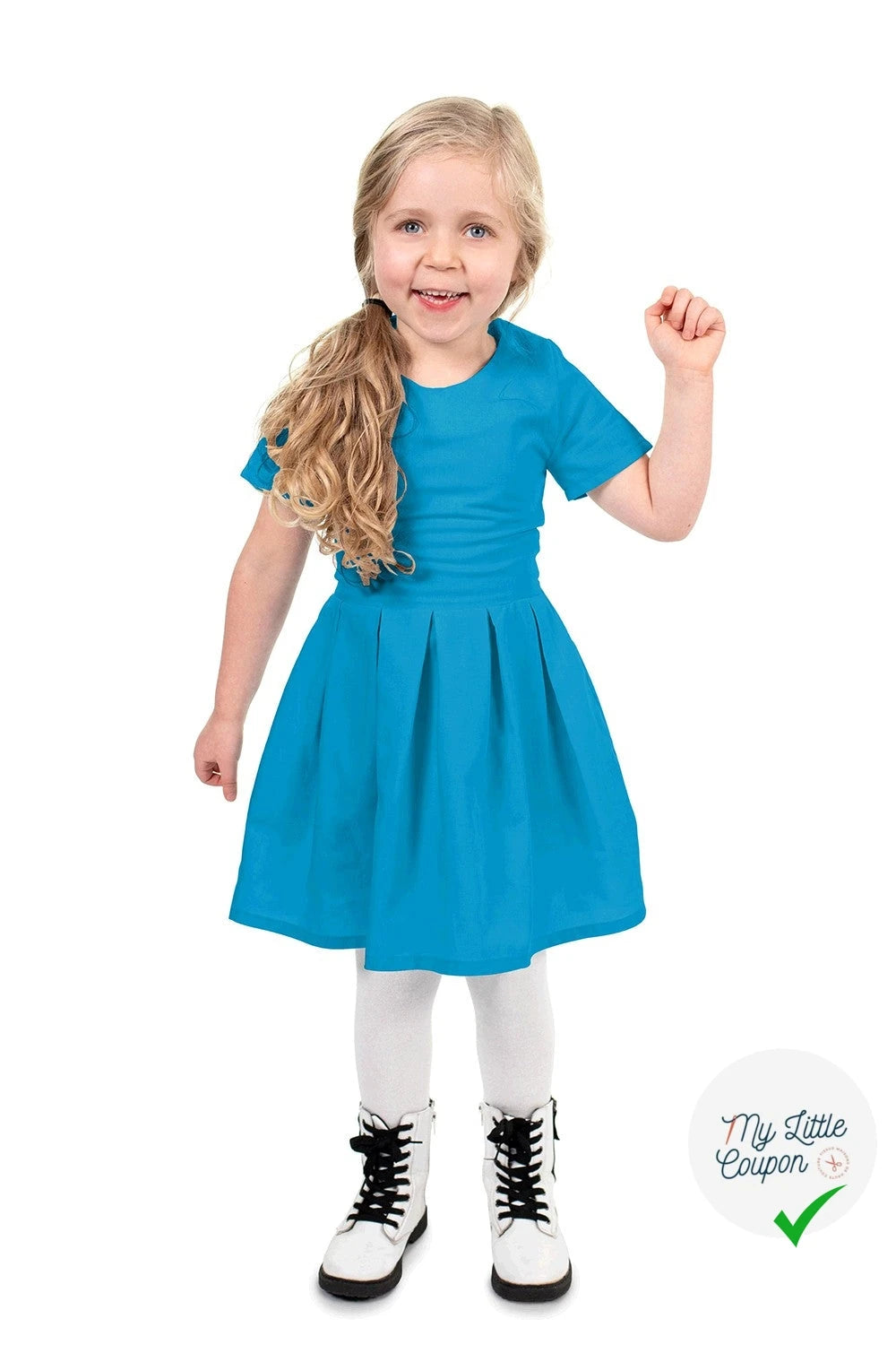 POPELINE DE COTON UNICOLORE BLEU CIEL - My Little Coupon