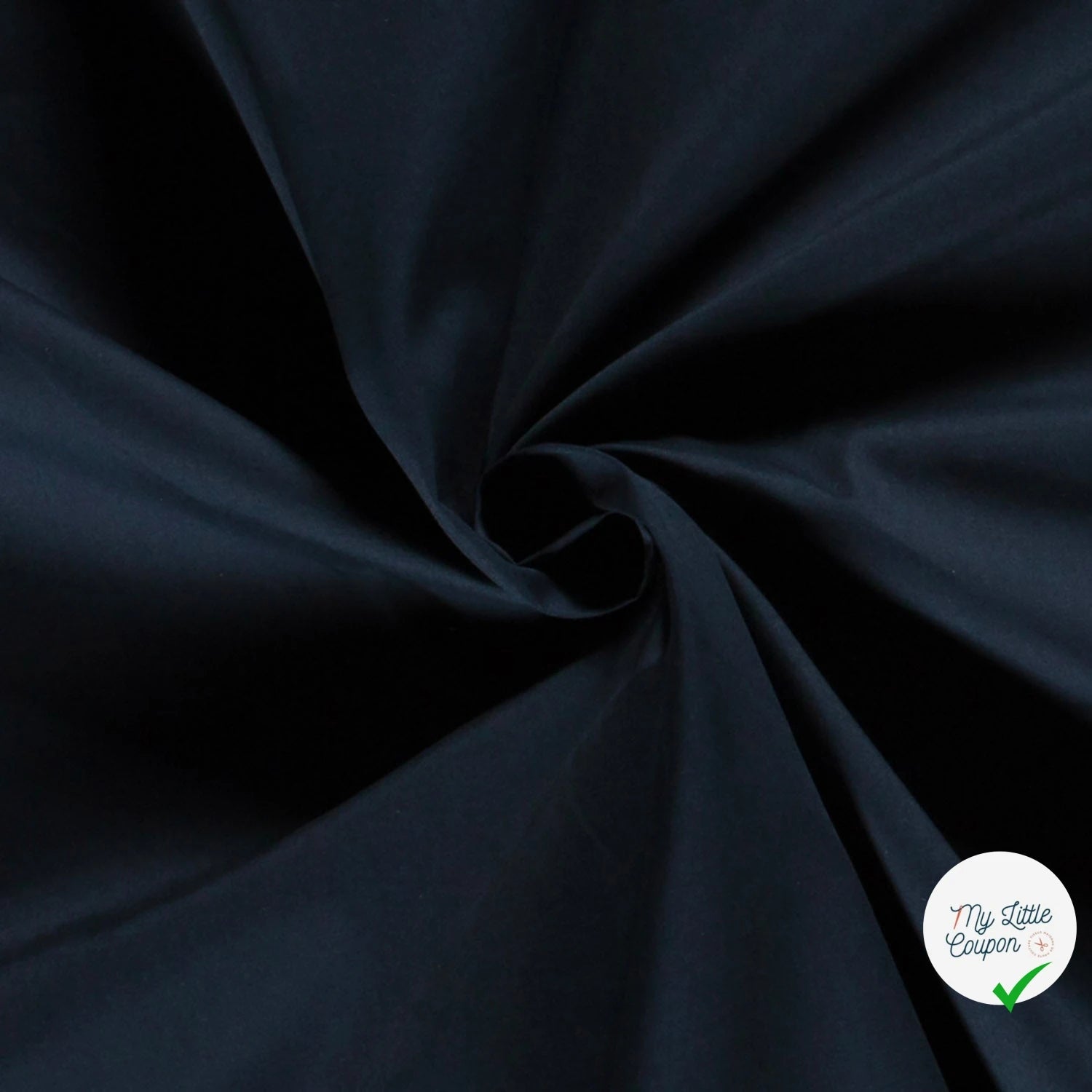 POPELINE DE COTON UNICOLORE BLEU DE L ESPACE - My Little Coupon