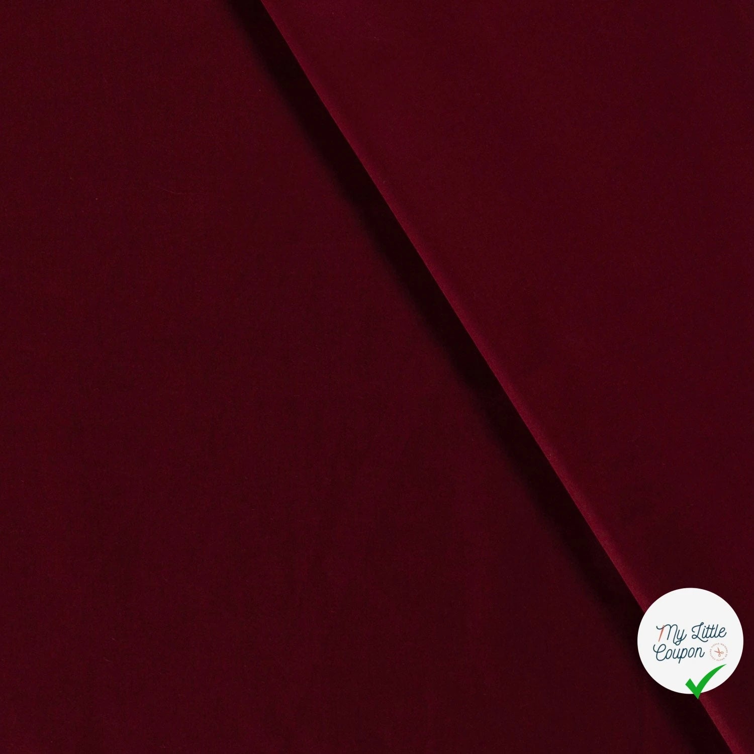 POPELINE DE COTON UNICOLORE BORDEAUX - My Little Coupon