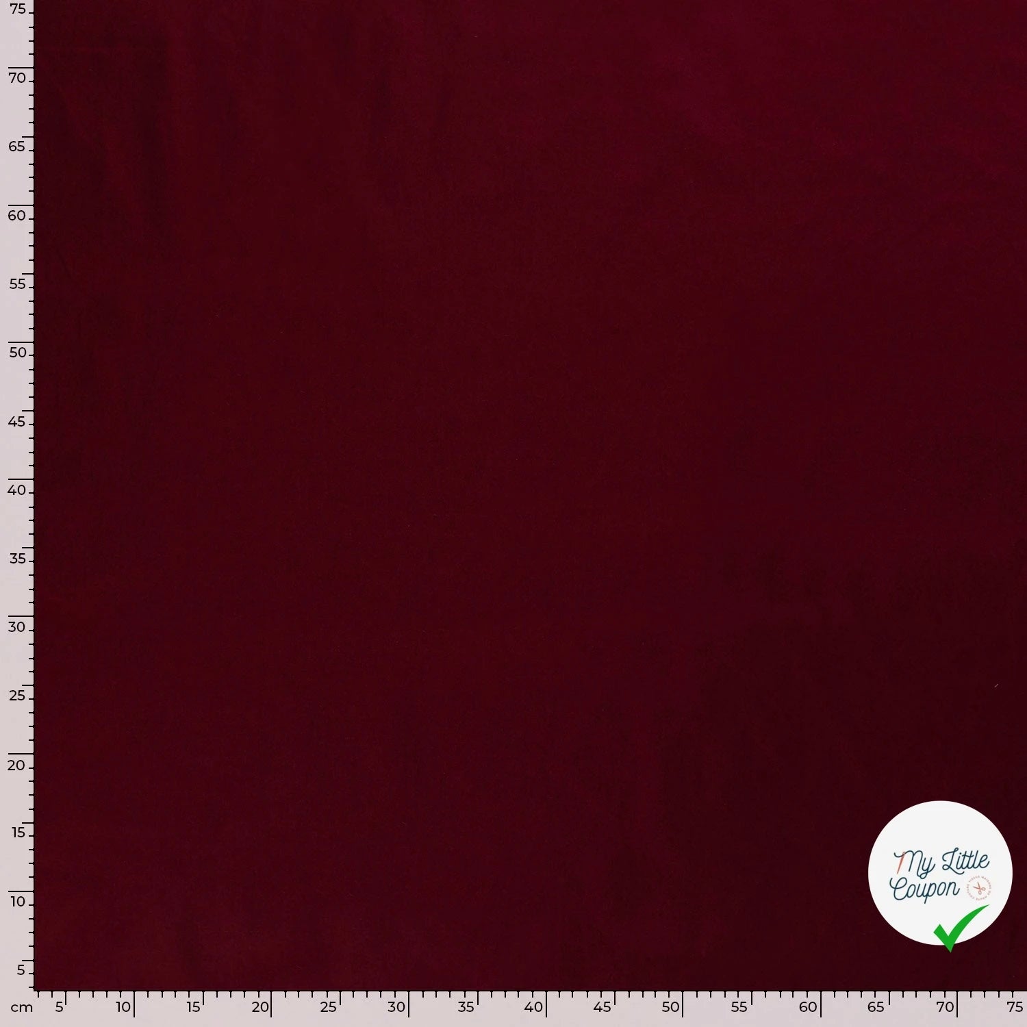 POPELINE DE COTON UNICOLORE BORDEAUX - My Little Coupon