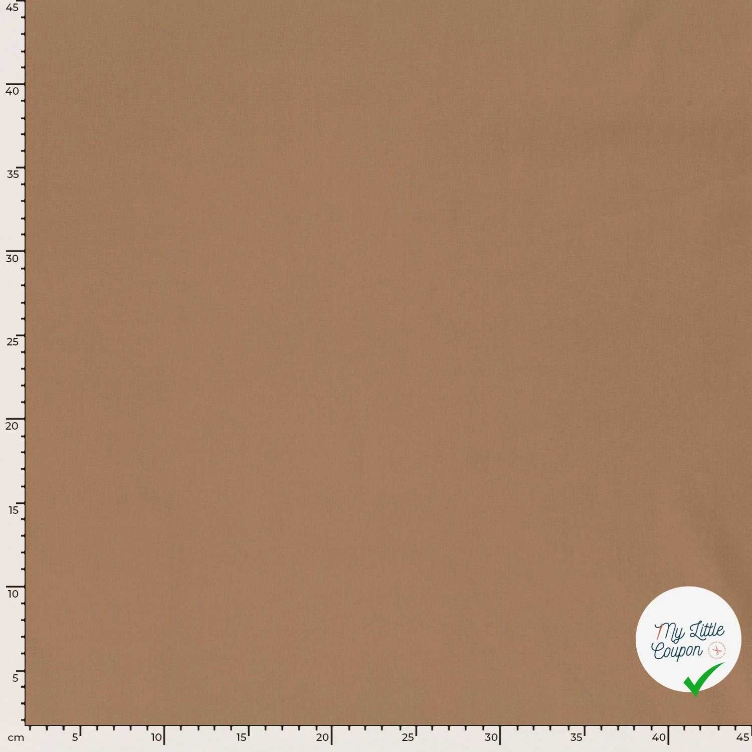 POPELINE DE COTON UNICOLORE CAMEL - My Little Coupon