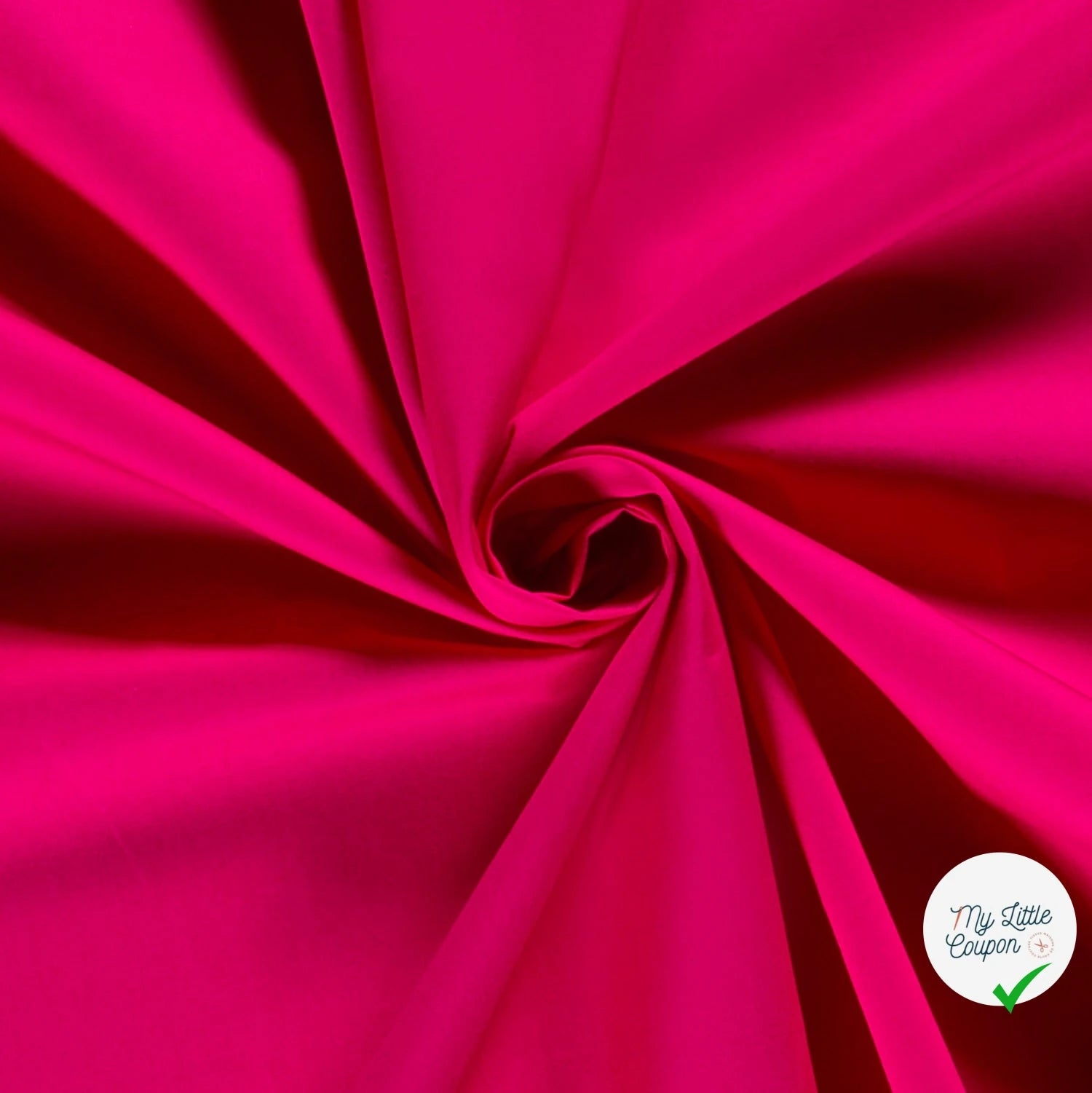 POPELINE DE COTON UNICOLORE FUCHSIA - My Little Coupon