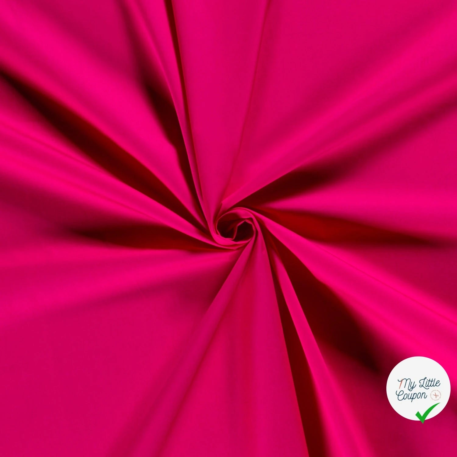 POPELINE DE COTON UNICOLORE FUCHSIA - My Little Coupon