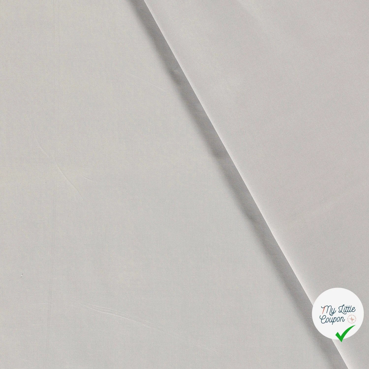 POPELINE DE COTON UNICOLORE GRIS CLAIR - My Little Coupon