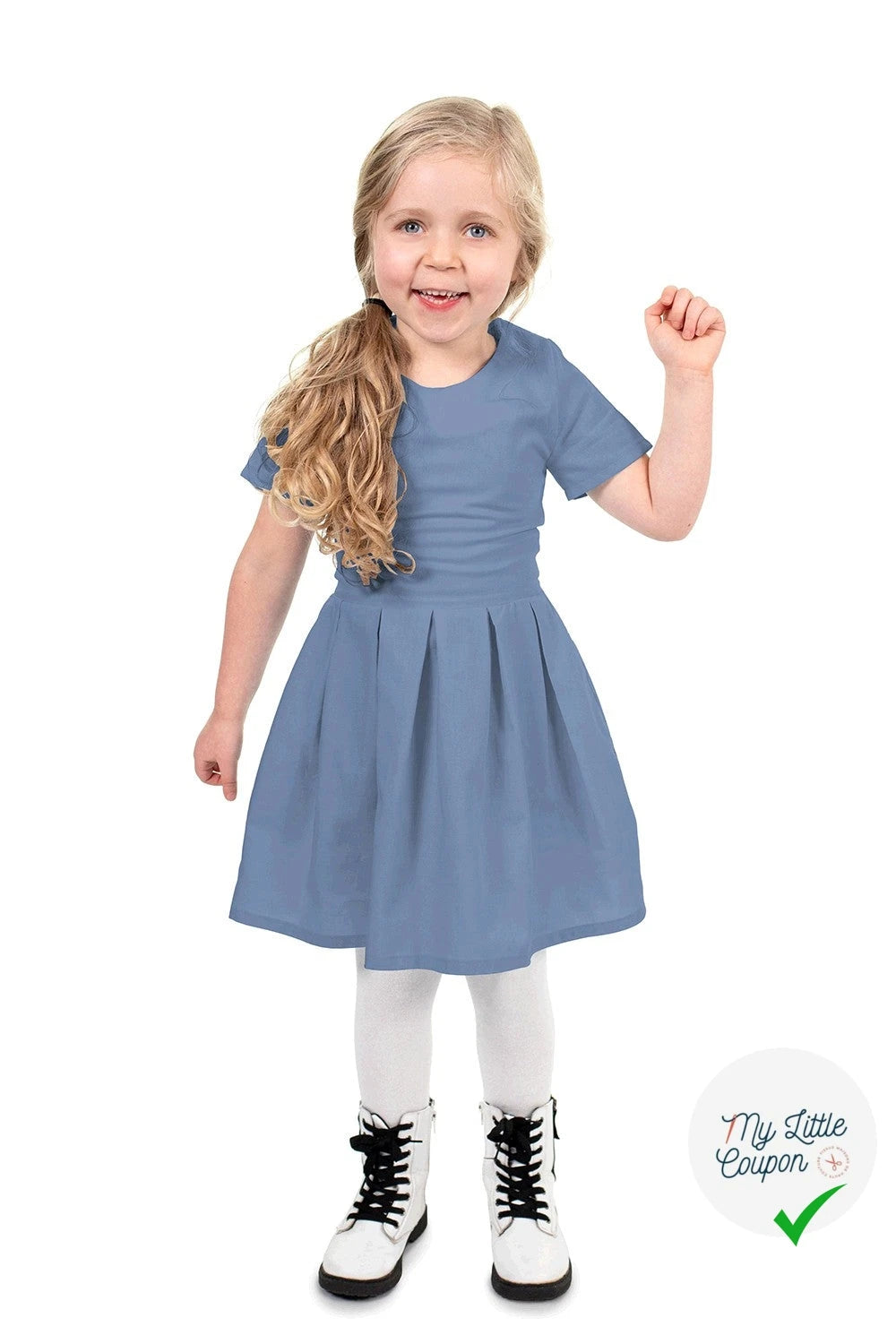 POPELINE DE COTON UNICOLORE INDIGO - My Little Coupon