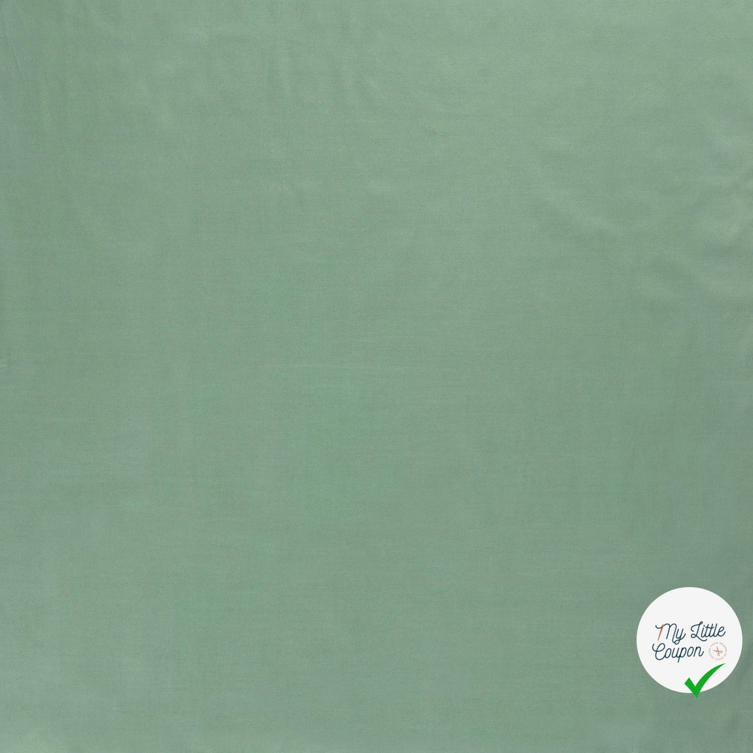 POPELINE DE COTON UNICOLORE MENTHE FONCEE - My Little Coupon