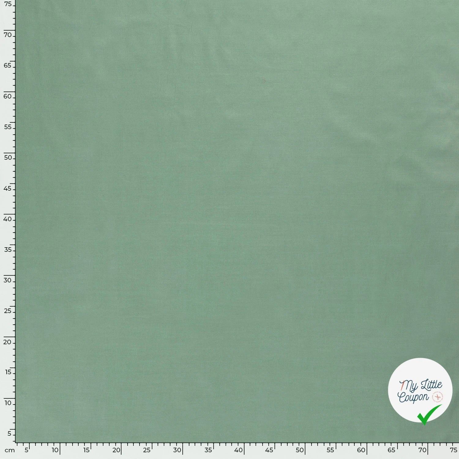 POPELINE DE COTON UNICOLORE MENTHE FONCEE - My Little Coupon