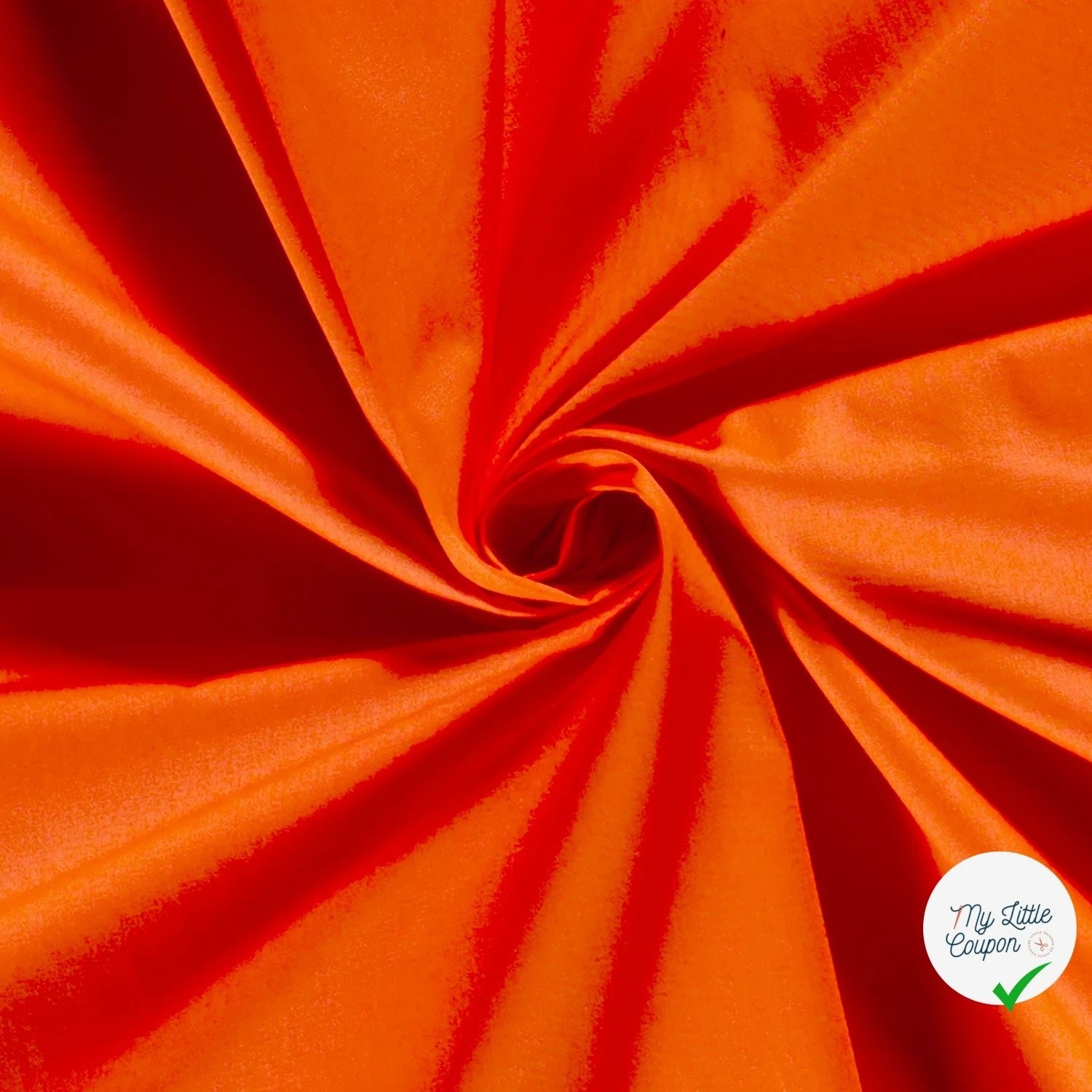 POPELINE DE COTON UNICOLORE ORANGE - My Little Coupon