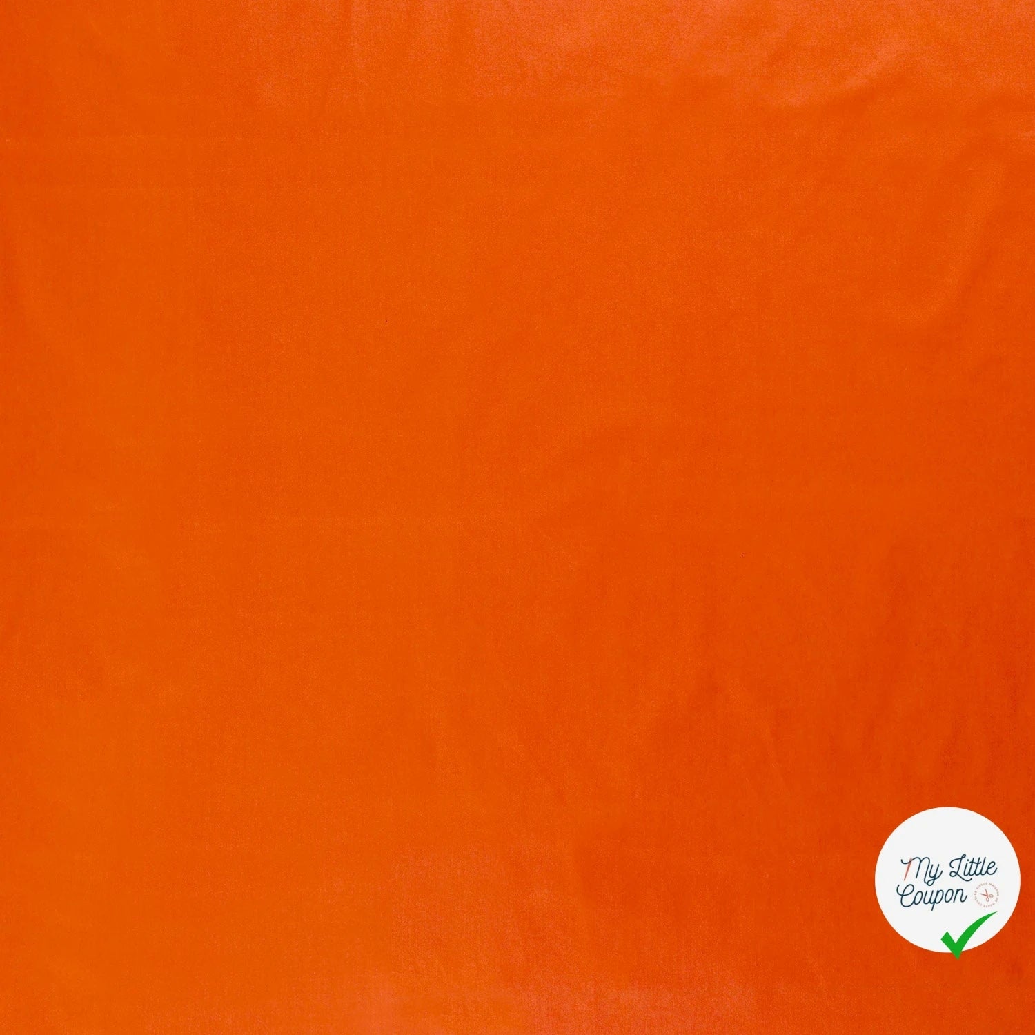 POPELINE DE COTON UNICOLORE ORANGE - My Little Coupon