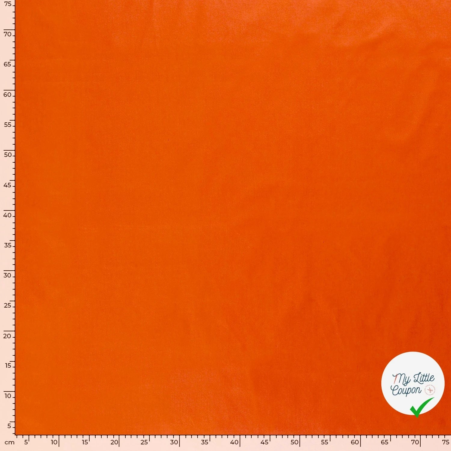 POPELINE DE COTON UNICOLORE ORANGE - My Little Coupon