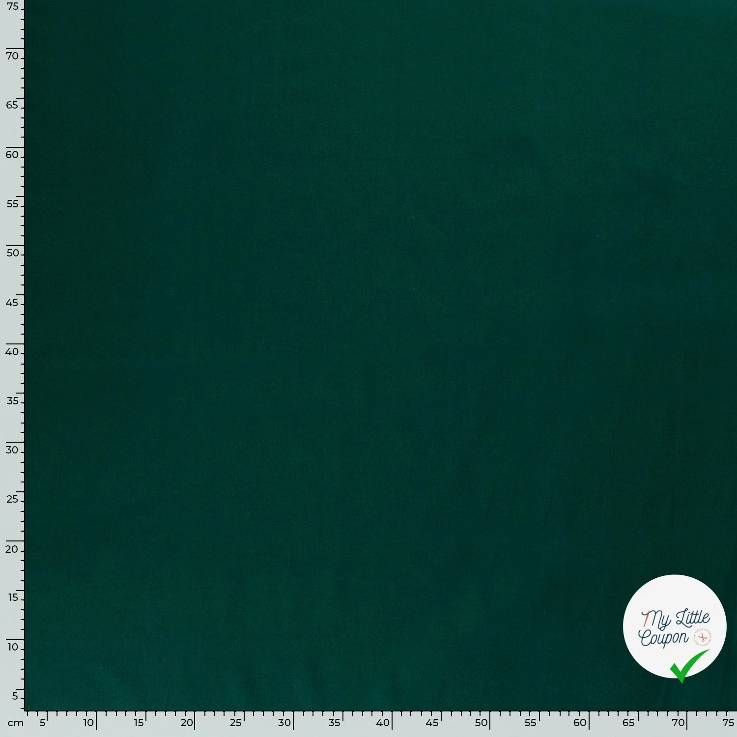 POPELINE DE COTON UNICOLORE VERT FONCE - My Little Coupon