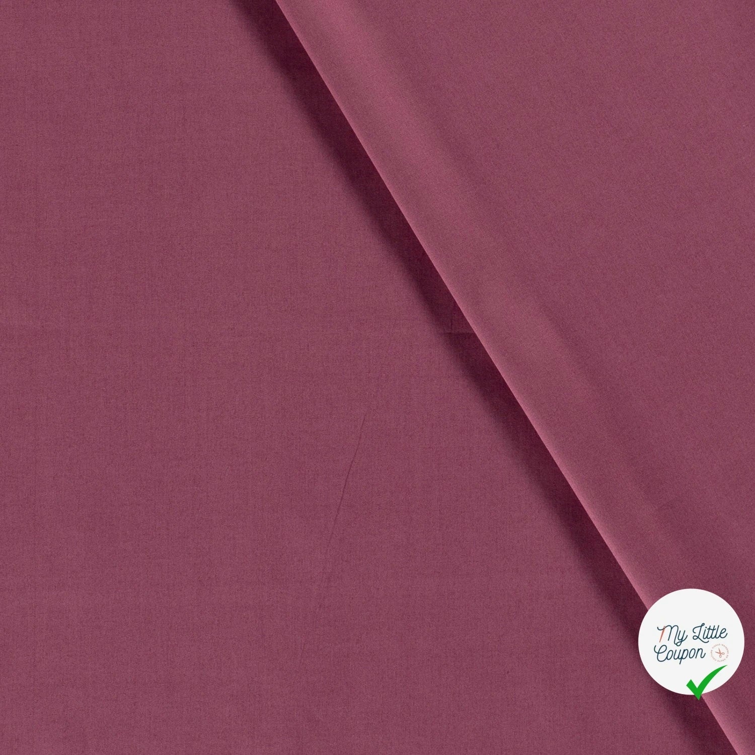 POPELINE DE COTON UNICOLORE VIEUX ROSE - My Little Coupon