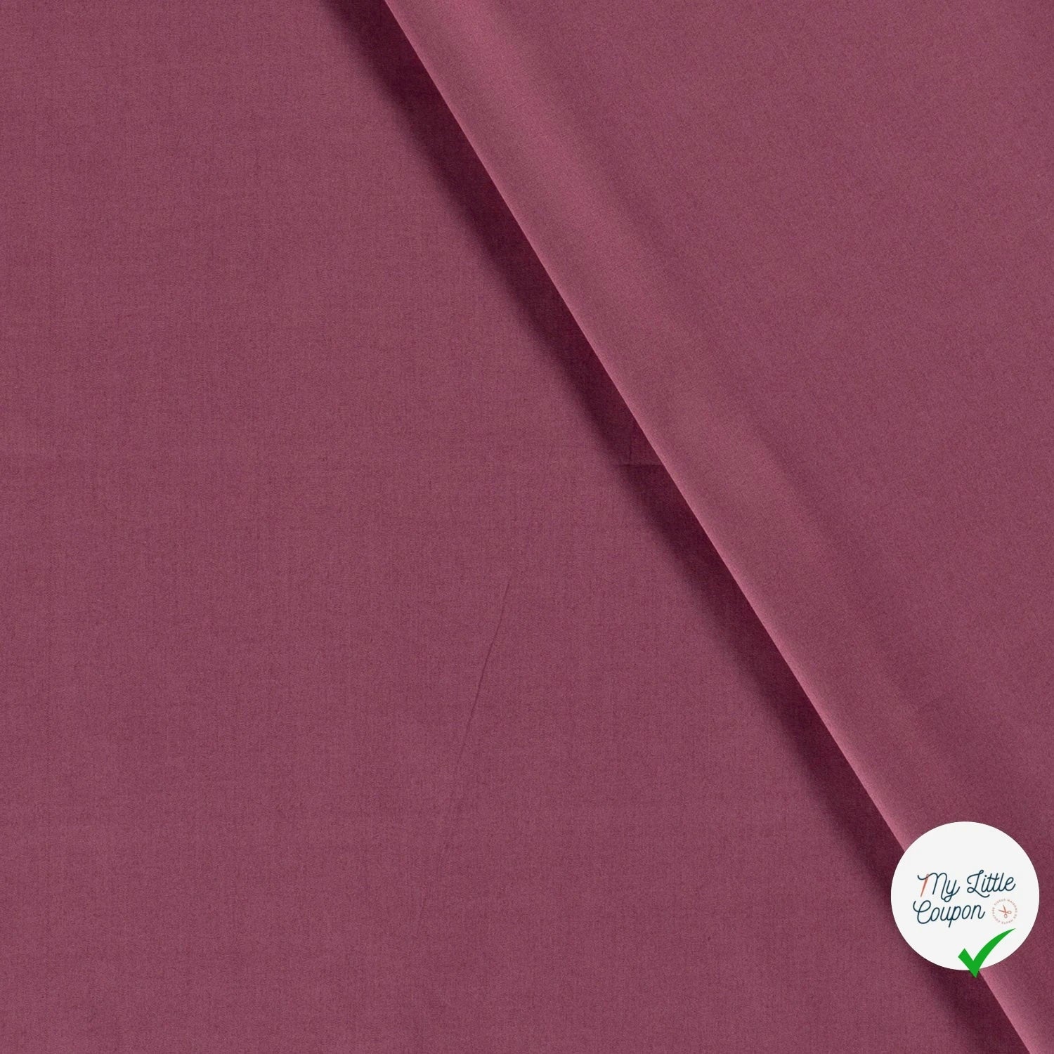 POPELINE DE COTON UNICOLORE VIEUX ROSE - My Little Coupon