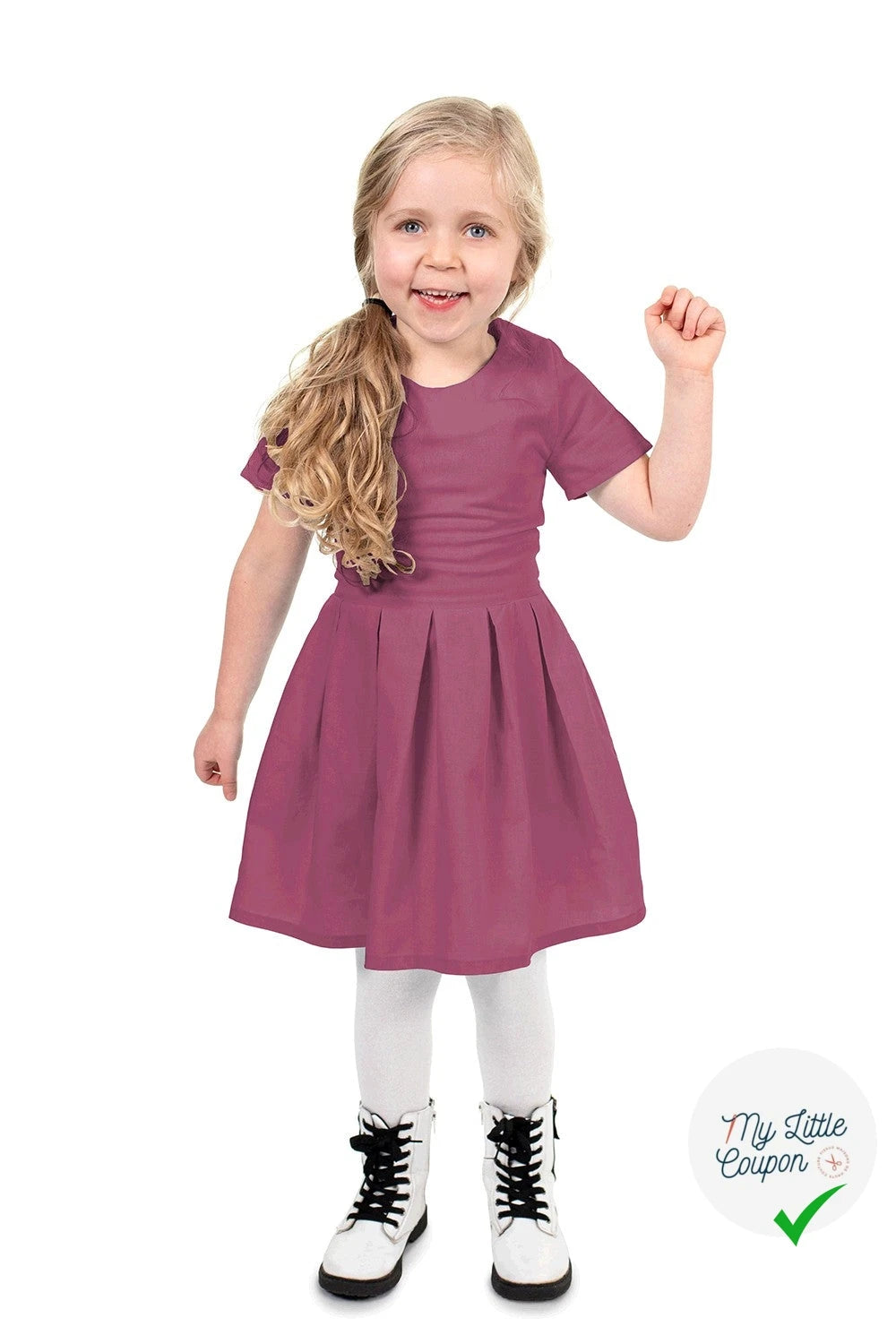 POPELINE DE COTON UNICOLORE VIEUX ROSE - My Little Coupon