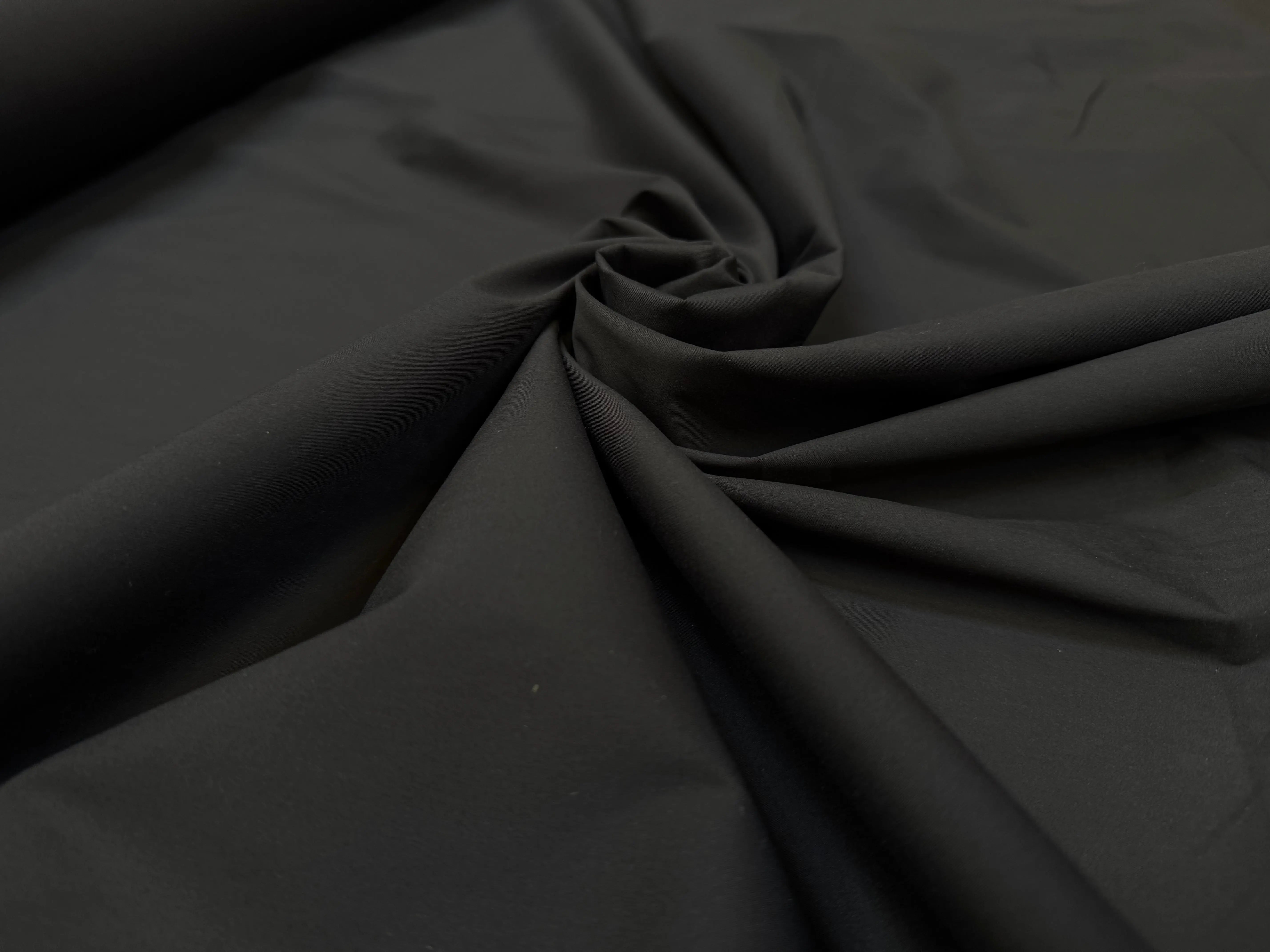 POPELINE DE COTON UNIE NOIRE - My Little Coupon