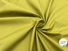 POPELINE DE COTON VERT MOUTARDE - My Little Coupon - tissu - coudre