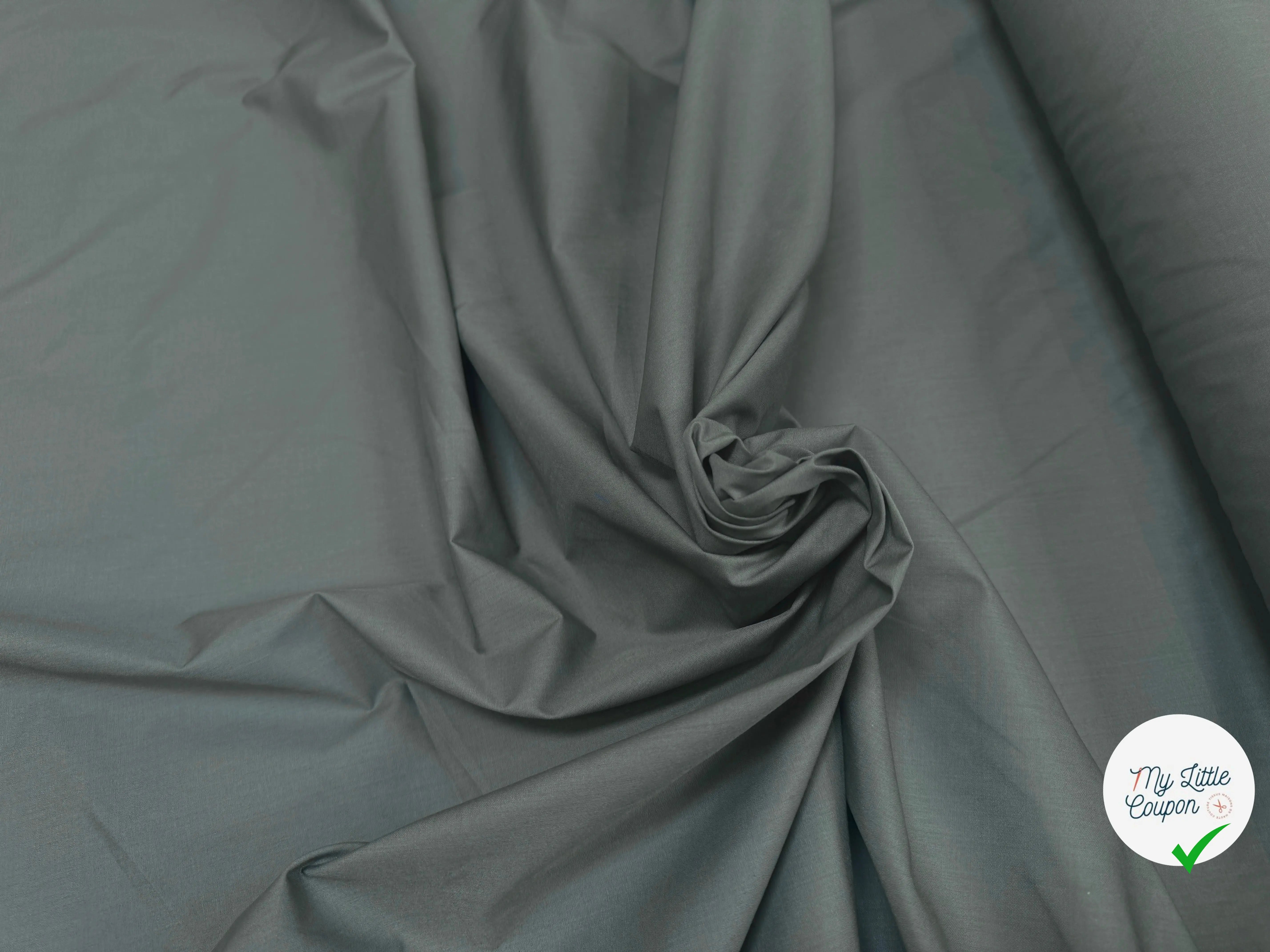 POPELINE DE COTON VERT STACK - My Little Coupon