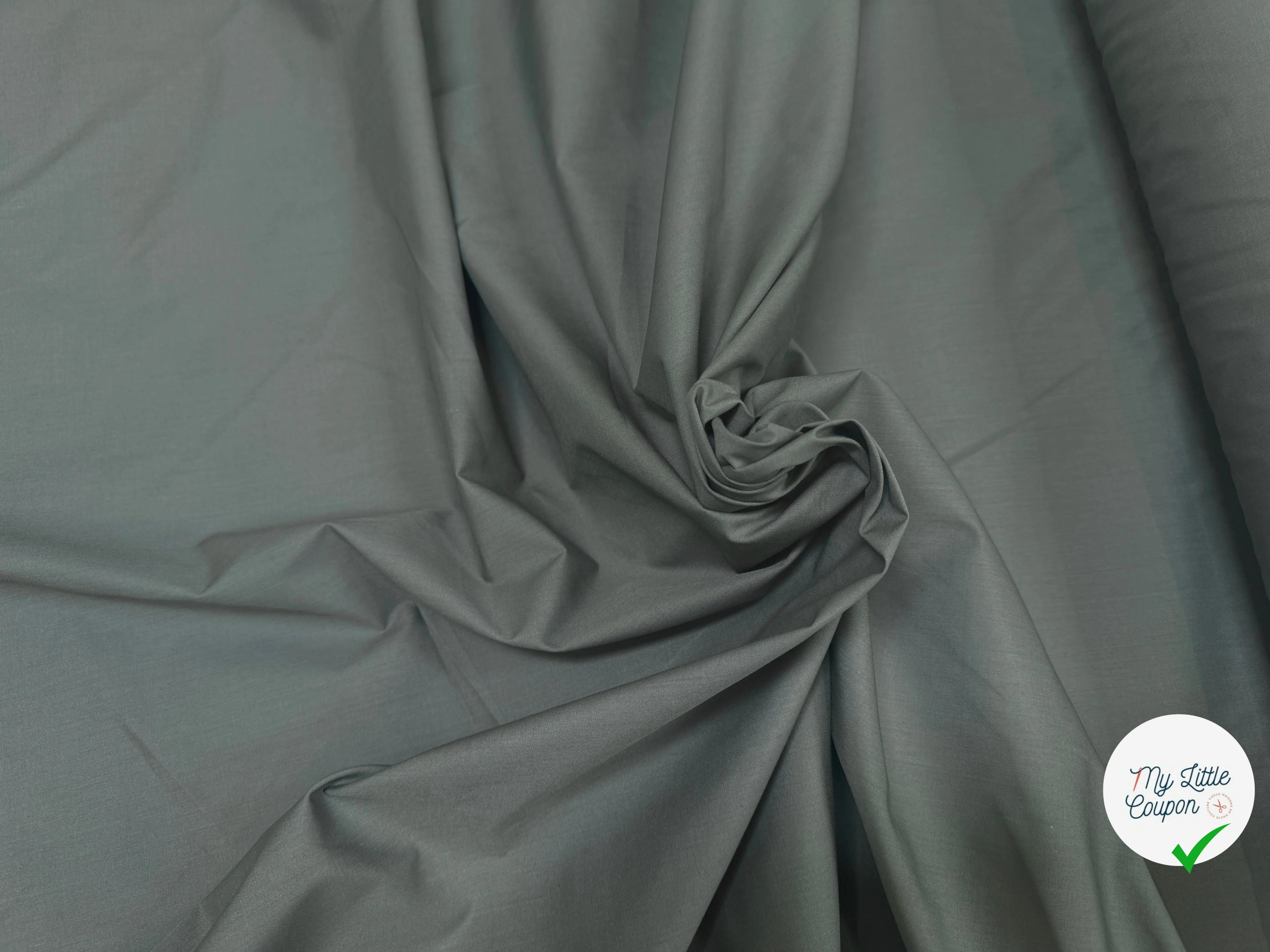 POPELINE DE COTON VERT STACK - My Little Coupon