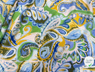 POPELINE DE VISCOSE 100%CV PAISLEY IMPRIMÉ NUMÉRIQUE VERT OLIVE - My Little Coupon