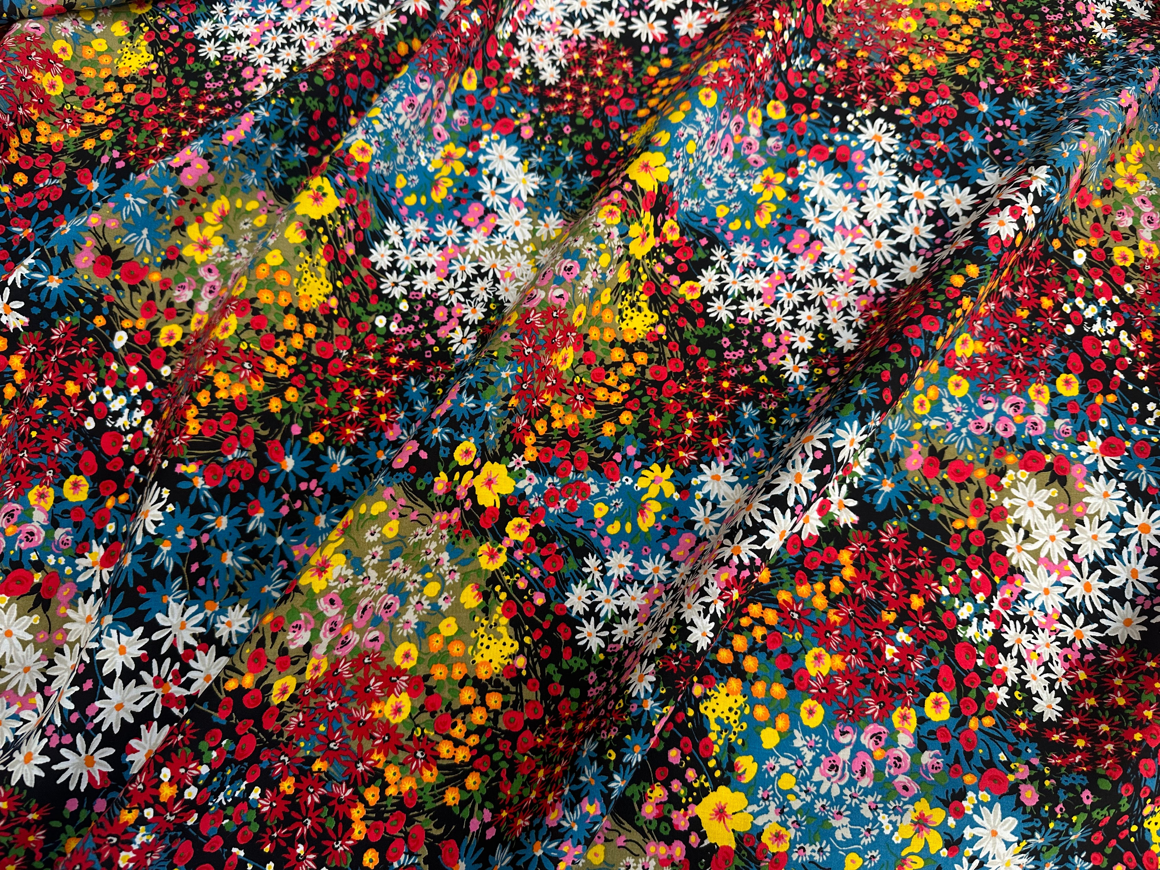 POPELINE DE VISCOSE ALICIA NOIR OEKO-TEX - My Little Coupon