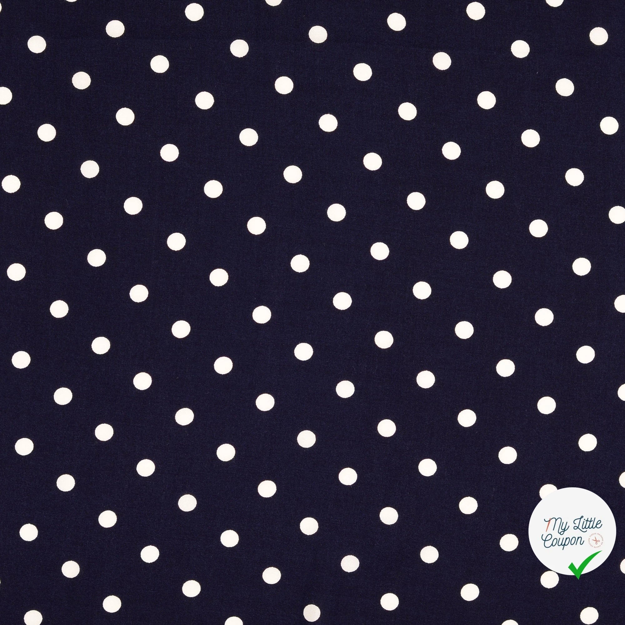 POPELINE DE VISCOSE BLEU - My Little Coupon