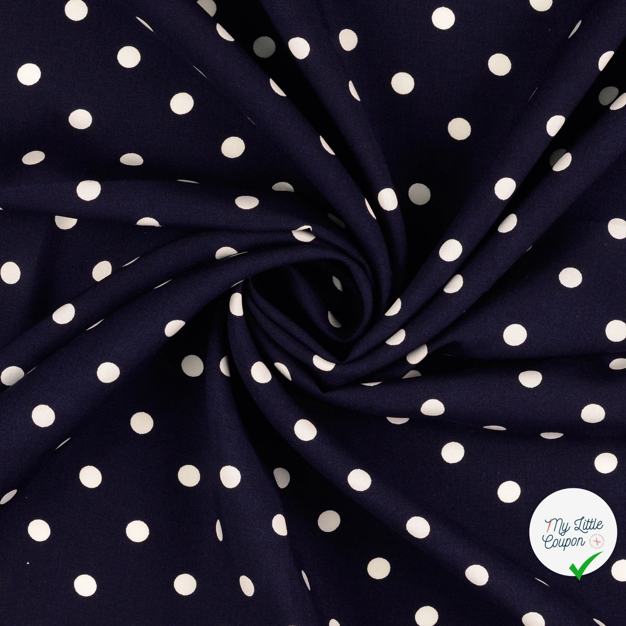 POPELINE DE VISCOSE BLEU - My Little Coupon