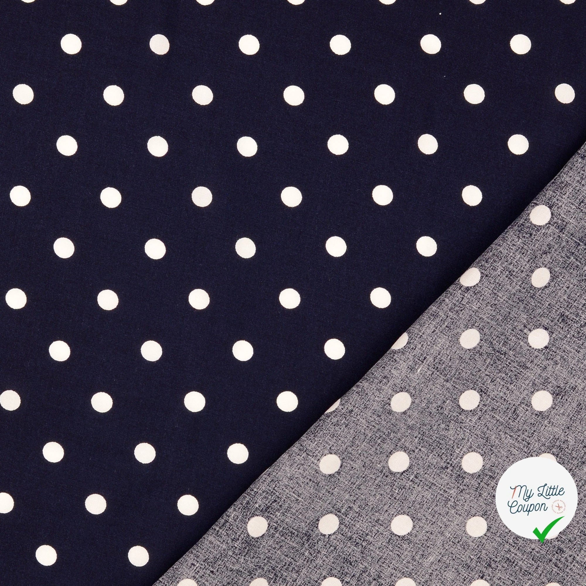 POPELINE DE VISCOSE BLEU - My Little Coupon