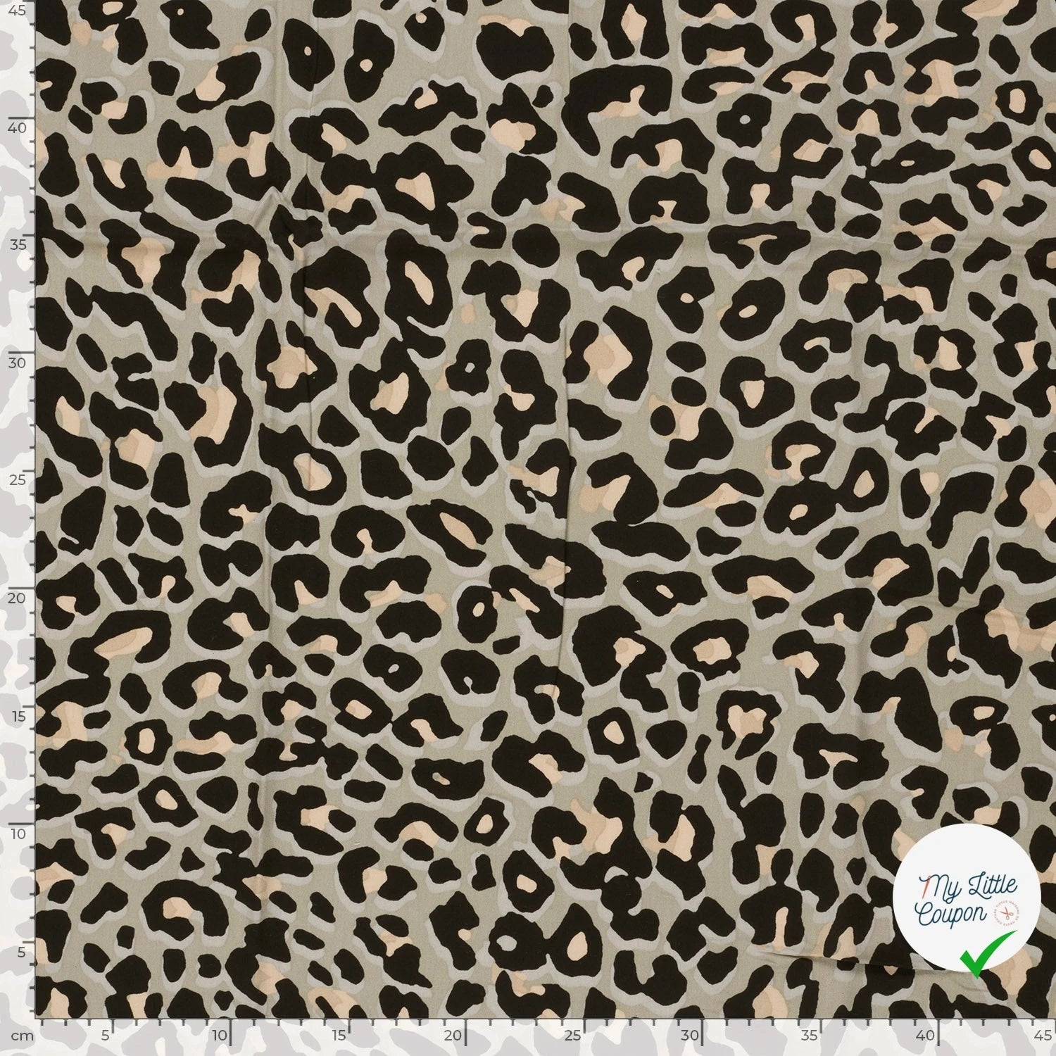 POPELINE DE VISCOSE FLEURS BEIGE - My Little Coupon