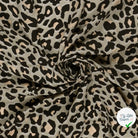 POPELINE DE VISCOSE FLEURS BEIGE - My Little Coupon