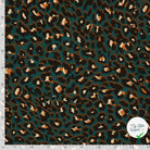 POPELINE DE VISCOSE FLEURS BLEU CANARD - My Little Coupon