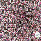 Popeline de viscose fleurs fuchsia