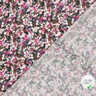Popeline de viscose fleurs fuchsia
