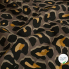 Popeline de viscose fleurs gris