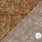 POPELINE DE VISCOSE FLEURS MARRON 2 - My Little Coupon