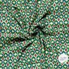 POPELINE DE VISCOSE IMPRIMÉ ABSTRAIT VERT - My Little Coupon