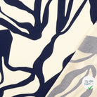 POPELINE DE VISCOSE IMPRIMÉ MOTIFS GÉOMÉTRIQUES BLEU MARINE - My Little Coupon