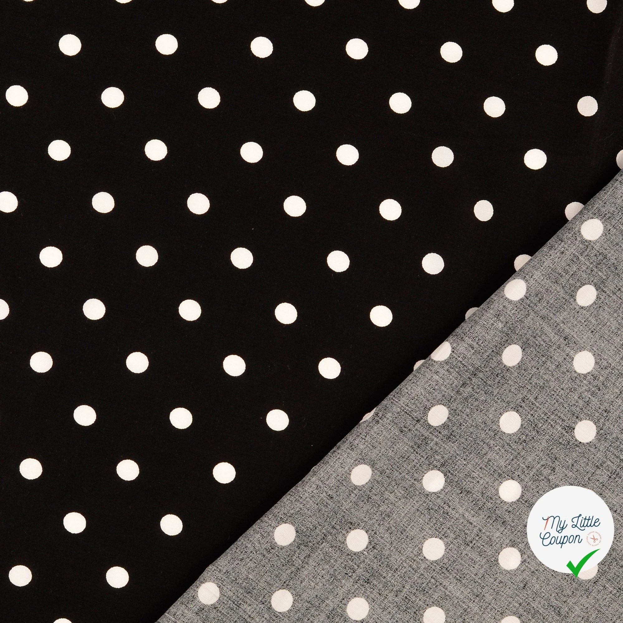 POPELINE DE VISCOSE NOIR - My Little Coupon