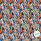POPELINE DE VISCOSE TISSU IMPRIMÉ ABSTRAIT COBALT - My Little Coupon