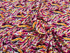 POPELINE DE VISCOSE TISSU IMPRIMÉ ABSTRAIT FUCHSIA - My Little Coupon